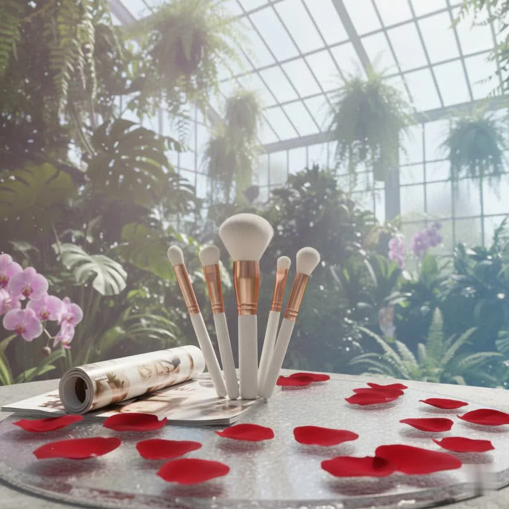 Makeup by Ariel brush collection with matte cream handles