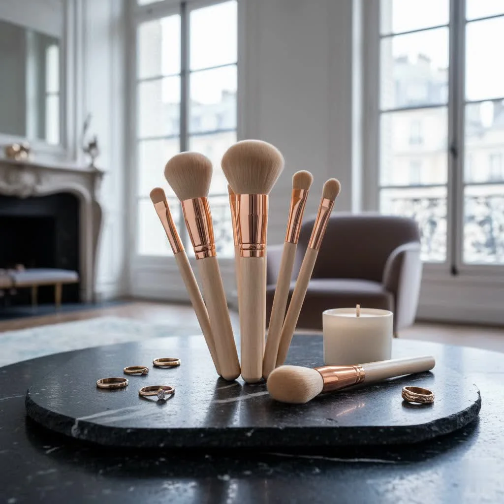 Assortment of affordable makeup brushes and sponges
