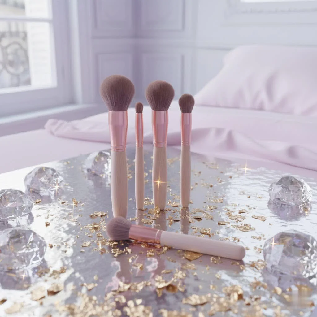 MODA Makeup Brushes with colorful handles