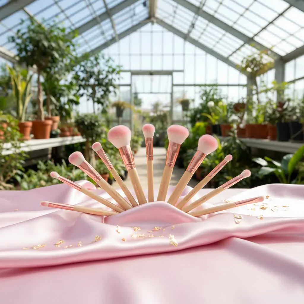 Spectrum makeup brushes in vibrant colors