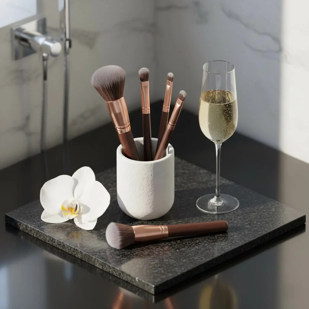 Wet n Wild makeup brushes displayed on a white surface